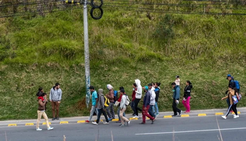 Movilización por conflicto armado en Colombia.