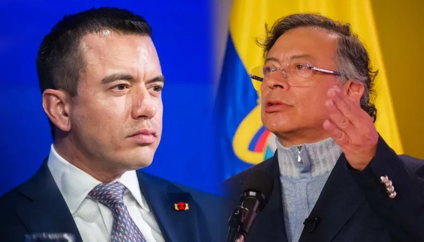Daniel Noboa y Gustavo Petro.