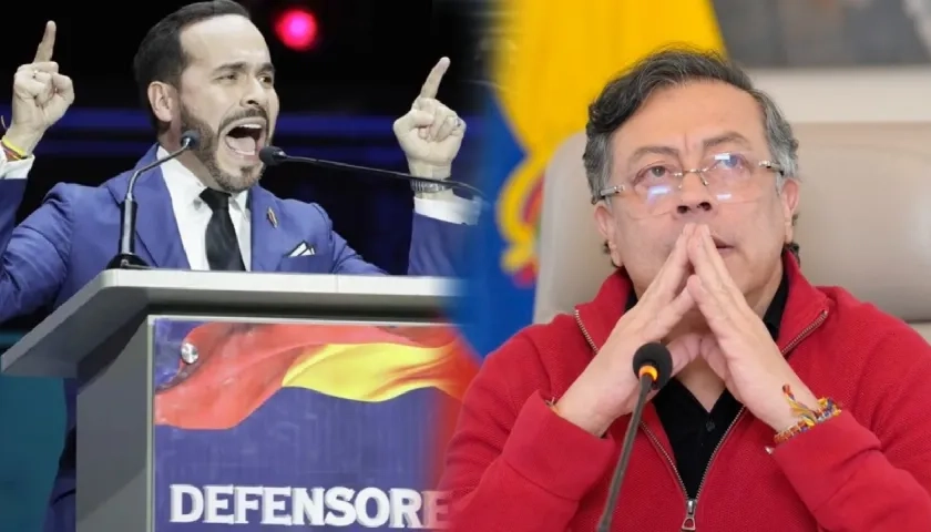 El candidato Abelardo De La Espriella y el Presidente Gustavo Petro.