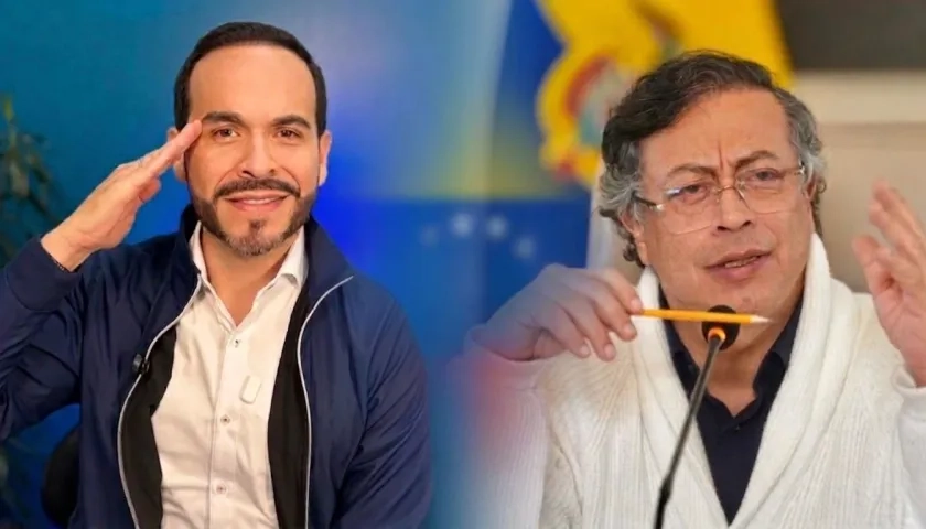  El candidato presidencial Abelardo De la Espriella y el Presidente Gustavo Petro. 