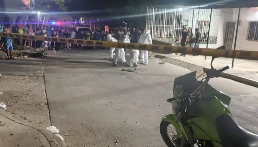 Escenario de crimen en Evaristo Sourdís. 