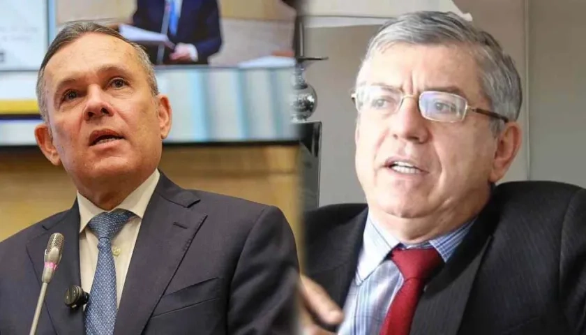 Efraín Cepeda, presidente del Partido Conservador, y César Gaviria, director del Partido Liberal. 