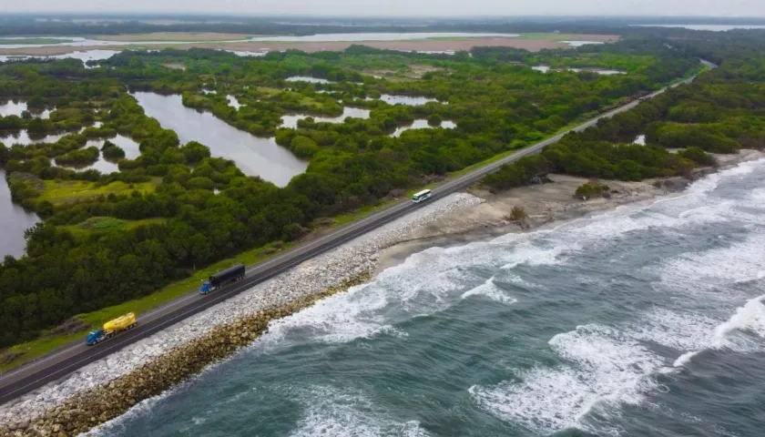 Kilómetro 19 de la vía Ciénaga-Barranquilla.