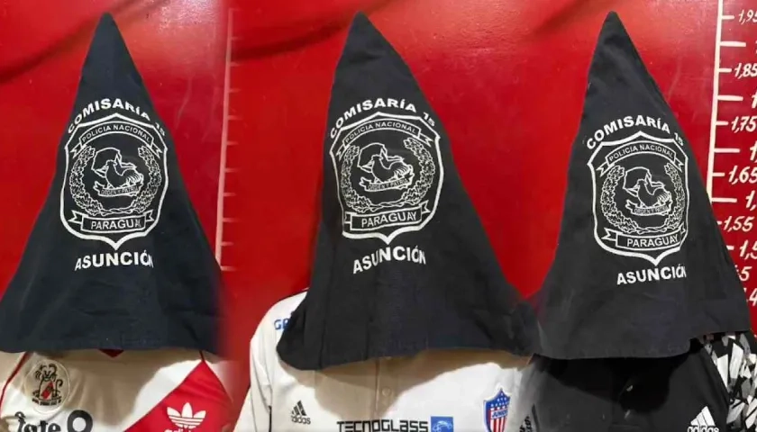 Hinchas de Junior capturados.