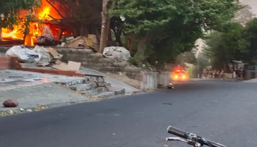 Incendio en la Loma de la Manga. 