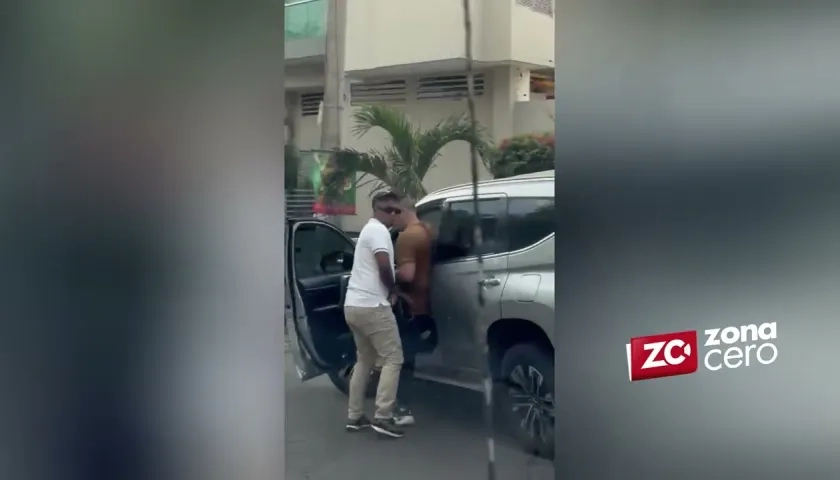 Atraco a mano armada ocurrido la semana anterior en inmediaciones del Parque Venezuela, en Barranquilla. 