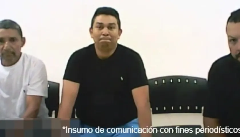 Los tres integrantes del presunto grupo delictivo.