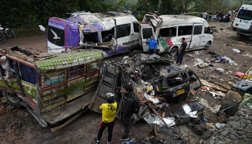 Lugar donde se presentó el atentado terrorista en la tarde del sábado. 