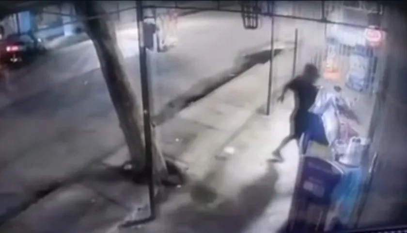 Momento del ataque a bala.