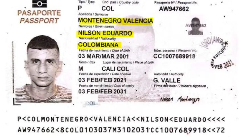 Nilson Montenegro Valencia.