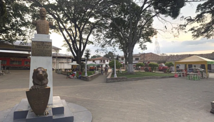 Plaza principal de Corinto, Cauca. 
