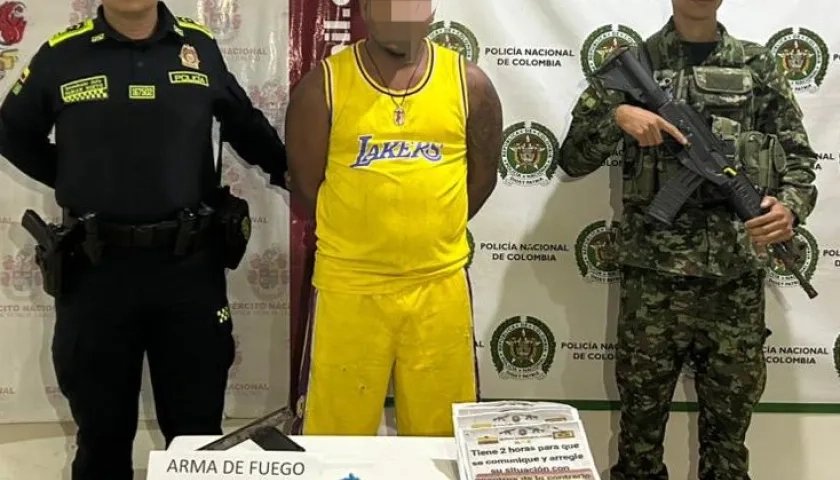 La captura de este hombre se dio en el municipio de Polonuevo. 