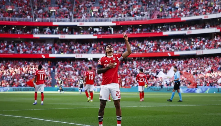 La celebración del colombiano Richard Ríos.