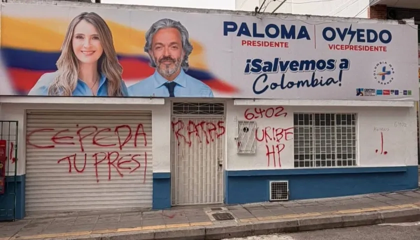 Sede de Paloma Valencia en Bucaramanga fue vandalizada.