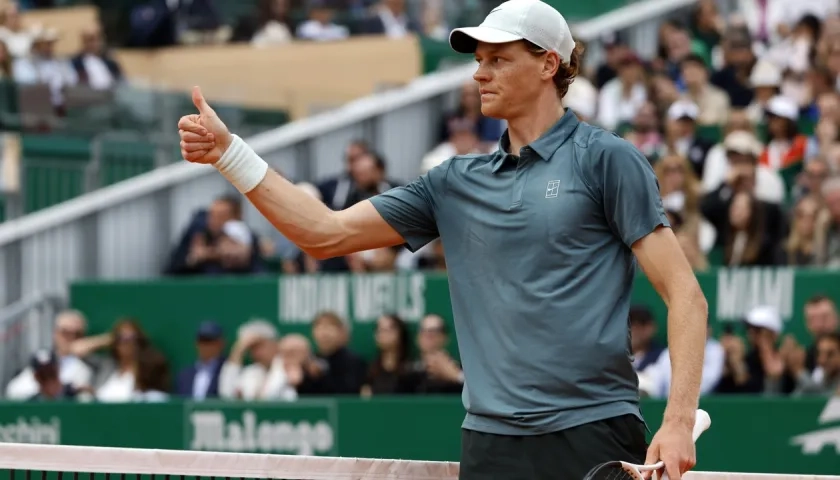 El tenista italiano Jannik Sinner durante la final de Montecarlo.
