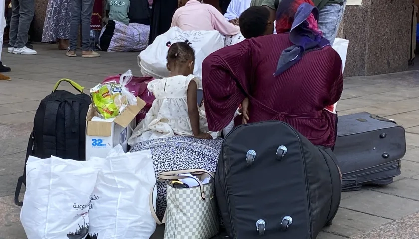 Refugiados de la guerra en Sudán.