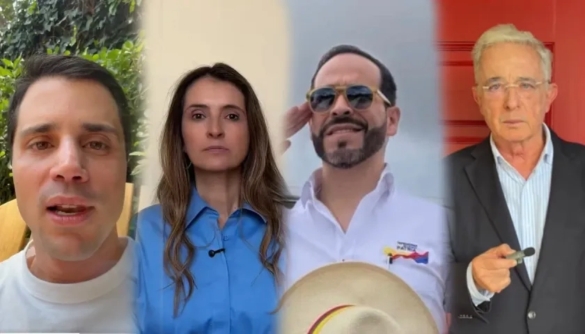 Tomás Uribe, Paloma Valencia, Abelardo De La Espriella y Álvaro Uribe Vélez.