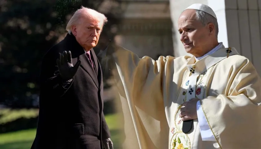 El Presidente de Estados Unidos, Donald Trump, y el Papa León XIV. 