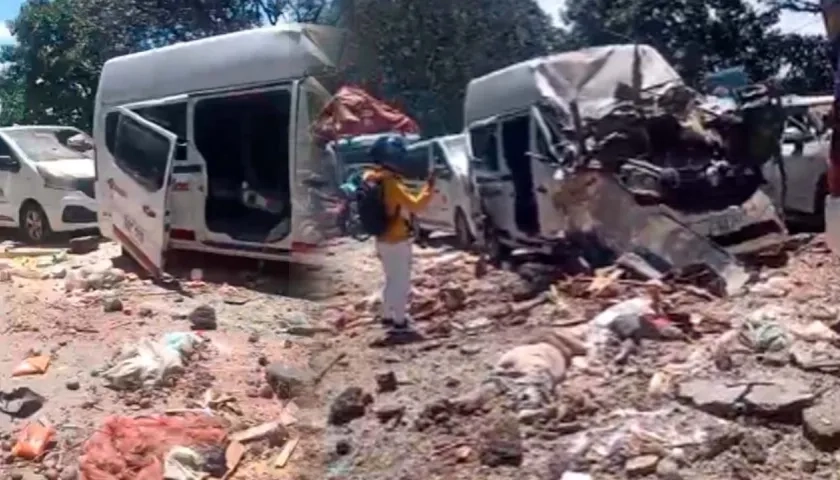 Ataque con cilindros este sábado en la Vía Panamericana, en el Cauca. 
