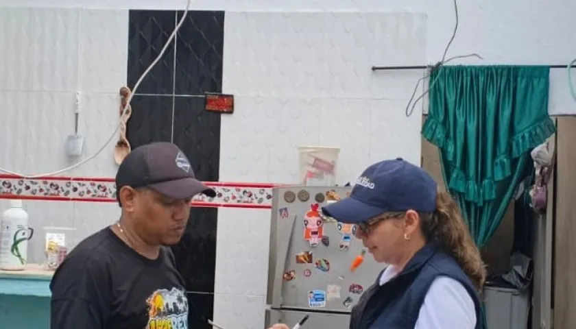 La Oficina de Gestión del Riesgo de Desastres realizó un censo a las familias afectadas. 