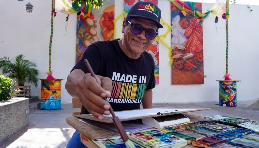 El acuarelista barranquillero Néstor Loaiza.