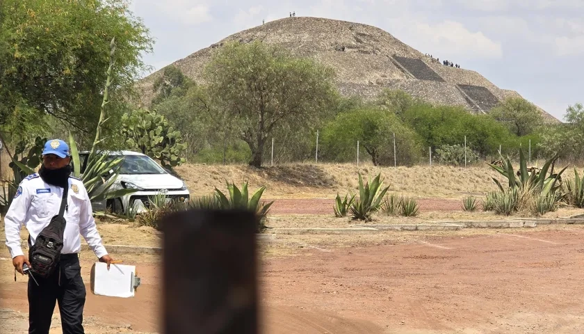 Zona arqueológica de Teotihuacán, donde se registró un ataque con arma de fuego este lunes