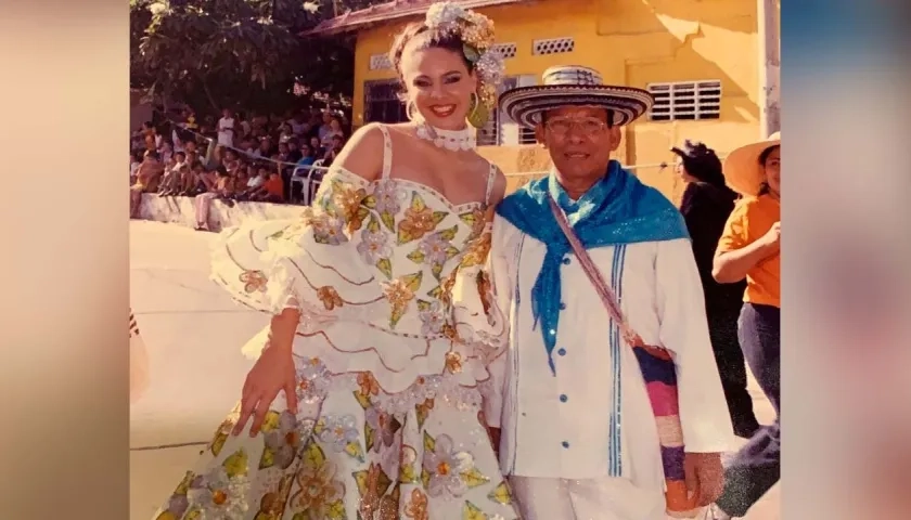 María Gabriela Diago y Pedro 'Ramayá' Beltrán en el Carnaval 2002.