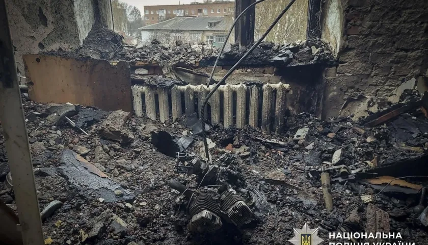 Destrucción en Ucrania por los ataques de Rusia.