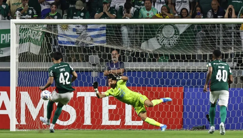 E lpenalti ejecutado por Juan Manuel Gómez y que le dio el triunfo a Palmeiras sobre Sporting Cristal.