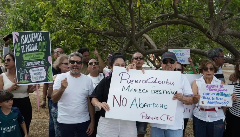 Habitantes de Montecarmelo protestan por abandono del Parque Internacional del Caribe.