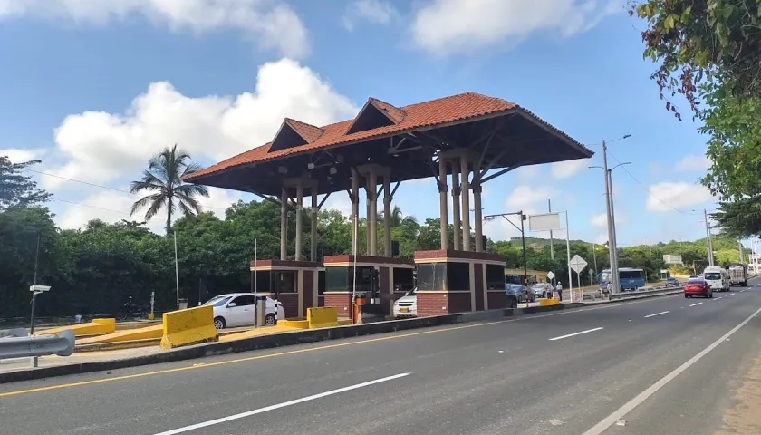 Aspecto del peaje Papiros, en Puerto Colombia. 