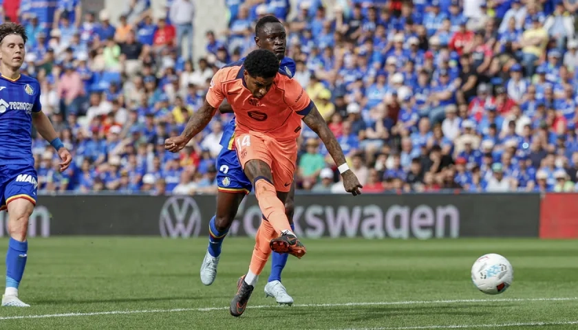 Acción en la que Marcus Rashford marcó el segundo gol del Barcelona 