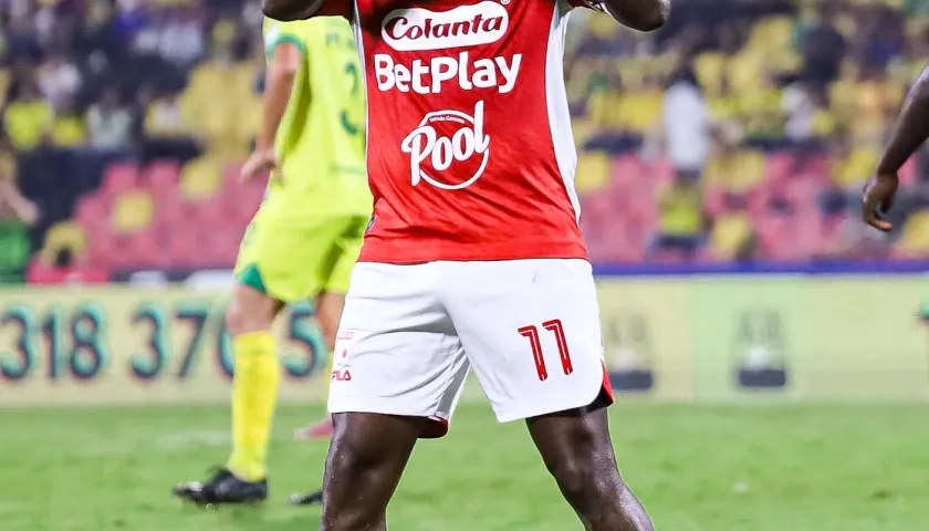 Hugo Rodallega, delantero y capitán de Santa Fe. 