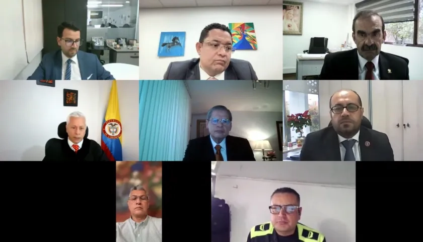 Aspecto de una de las audiencias de la Cortes Suprema contra Rodolfo Palomino. 