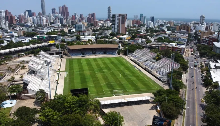 Estadio de fútbol Romelio Martínez de Barranquilla. 