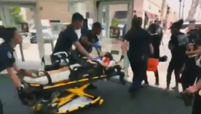 Uno de los heridos en el tiroteo. 