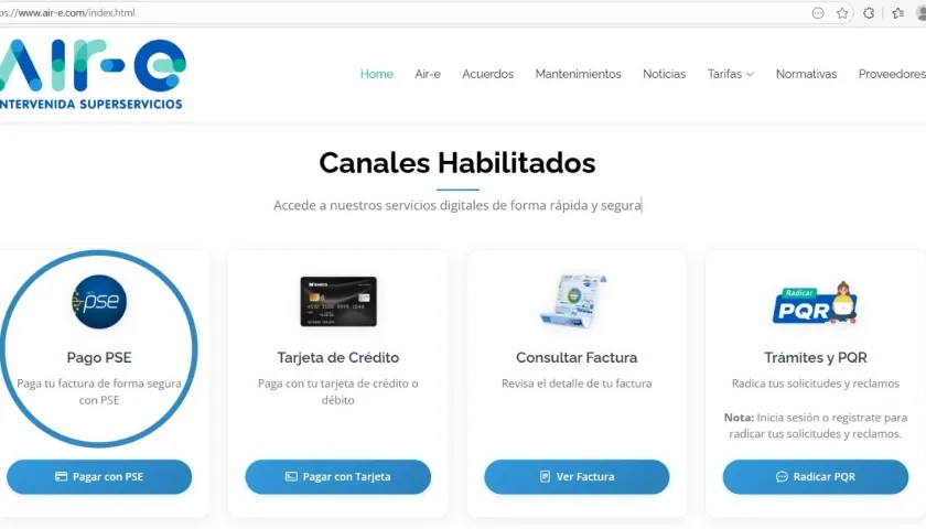 Una vez en la página oficial debe dar clic en el logo de PSE. 