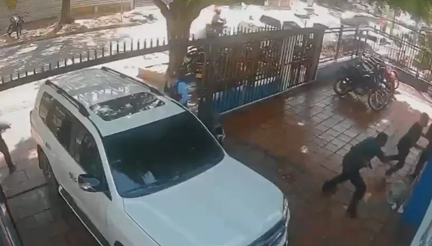 Momento del ataque.