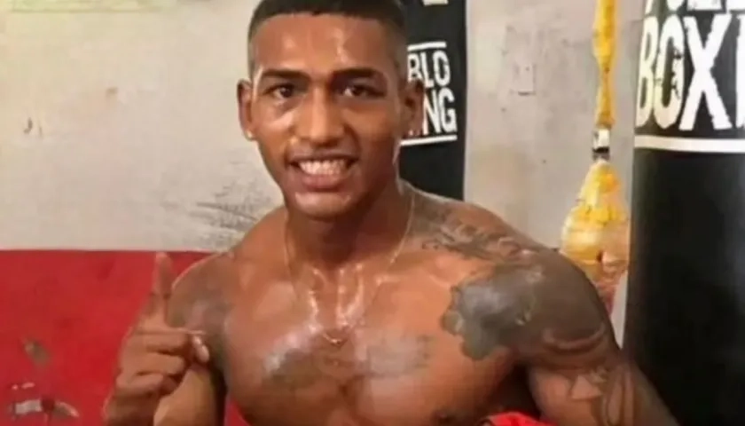 El boxeador Yeiner Gómez. 
