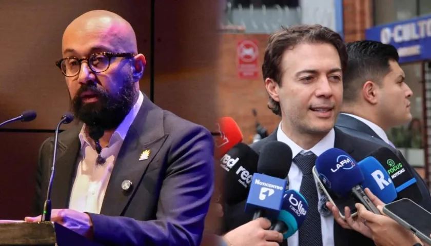 Carlos Carrillo, director de la UNGRD, y Daniel Quintero, Supersalud. 