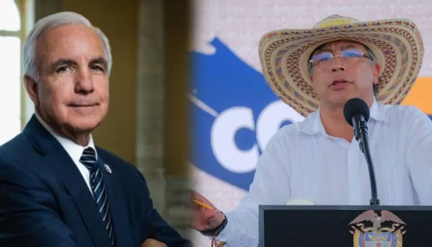 El representante Carlos Giménez y el Presidente Gustavo Petro.