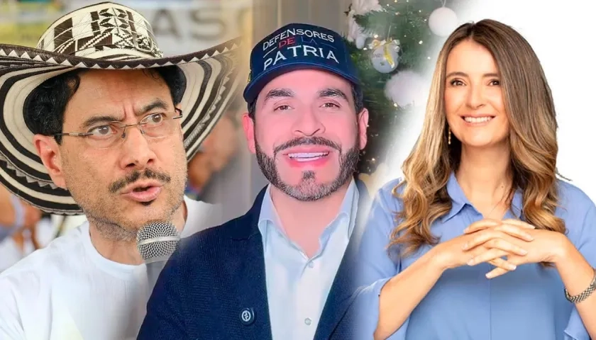 Iván Cepeda, Abelardo De la Espriella y Paloma Valencia.