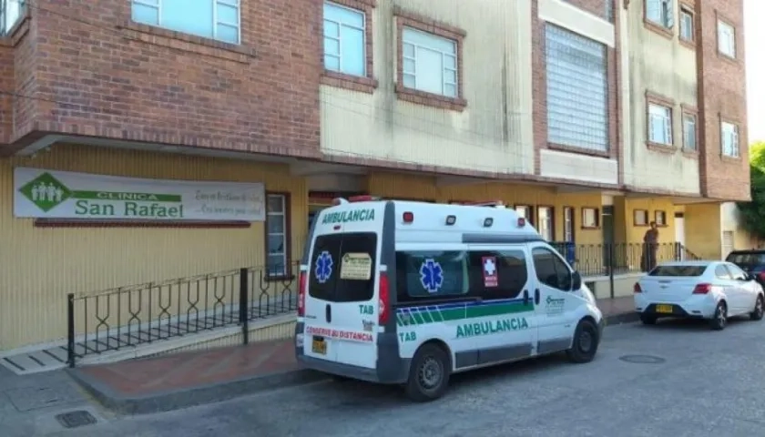 Clínica San Rafael de Sabanalarga, a donde fueron llevadas dos de las víctimas. 