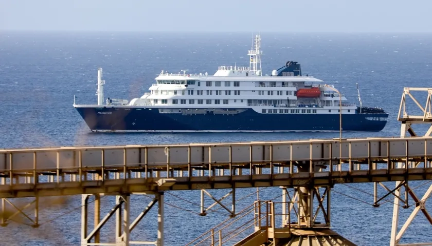 El crucero holandés MV Hondius, donde se detectó el hantavirus.
