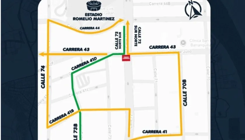 Esquema de señalización y desvío por la medida. 