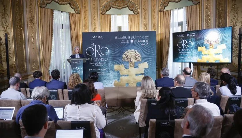 Lanzamiento de la exposición 'El oro y el universo. Saberes indígenas de Colombia', que se presentará en España.