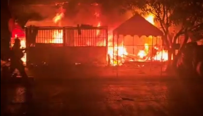 Imagen del incendio.