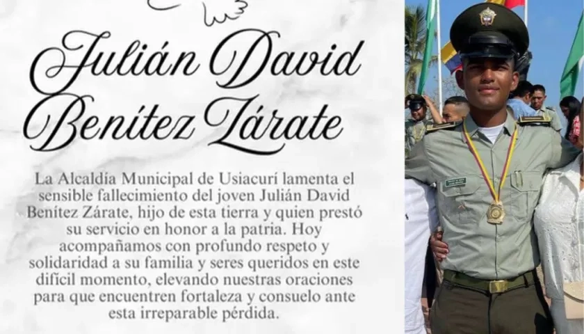Patrullero Julián David Benítez Zárate.