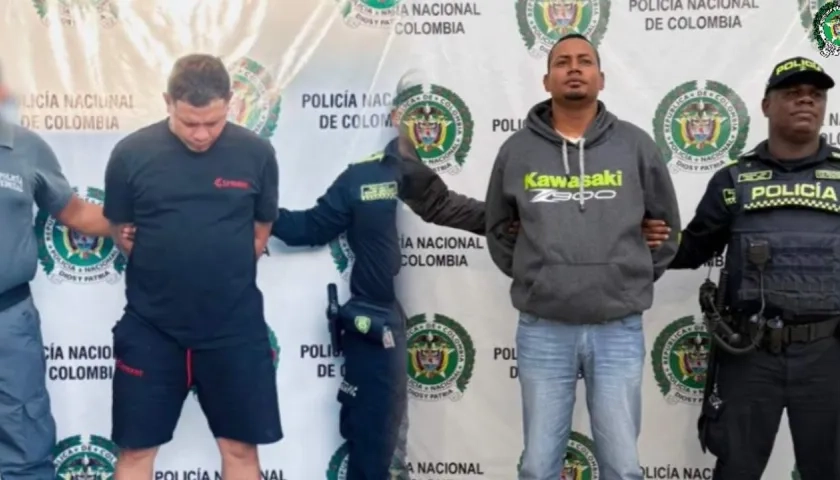 Los capturados por la Policía.