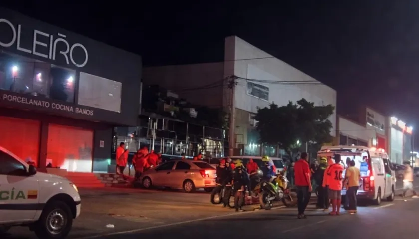 Lugar donde se presentó el atentado en la carrera 43 con calle 82. 